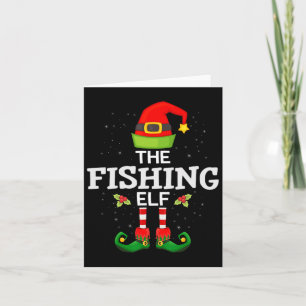 The Fishing Elf Christmas Family Matching Pajama Card