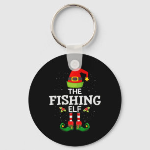 The Fishing Elf Christmas Family Matching Pajama Key Ring