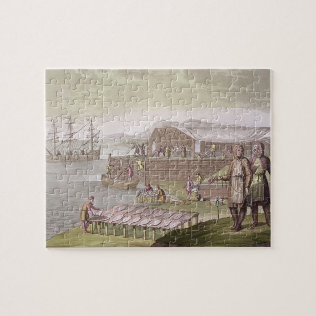 The fishing industry, Newfoundland, from 'Le Costu Jigsaw Puzzle (Horizontal)