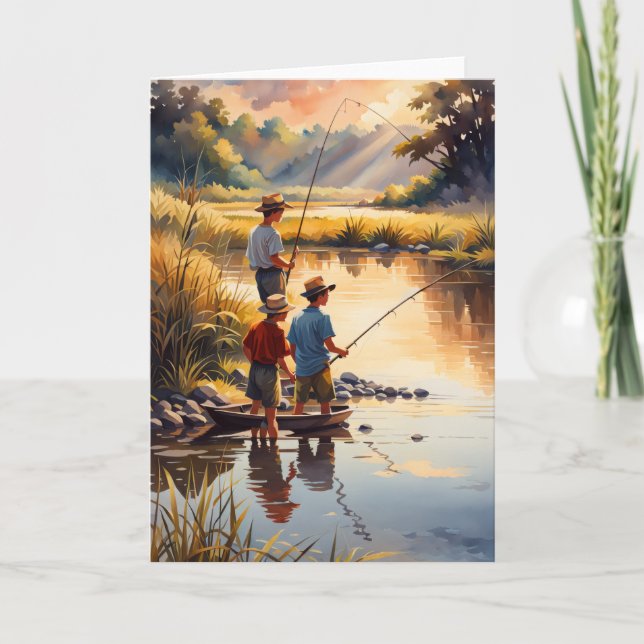 The Fishing Trip Greetings Card (Front)