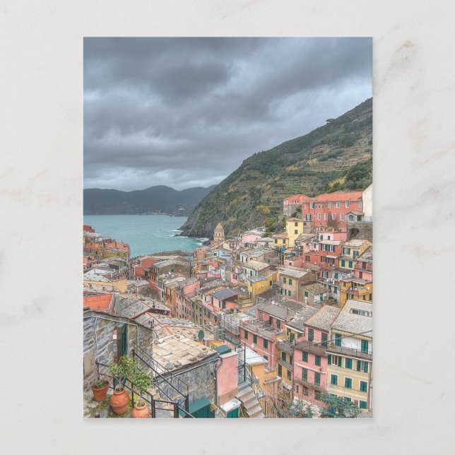 The fishing village of Vernazza, Cinque Terre, Ita Postcard (Front)