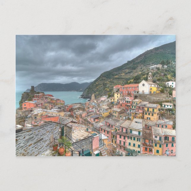 The fishing village of Vernazza, Cinque Terre, Ita Postcard (Front)