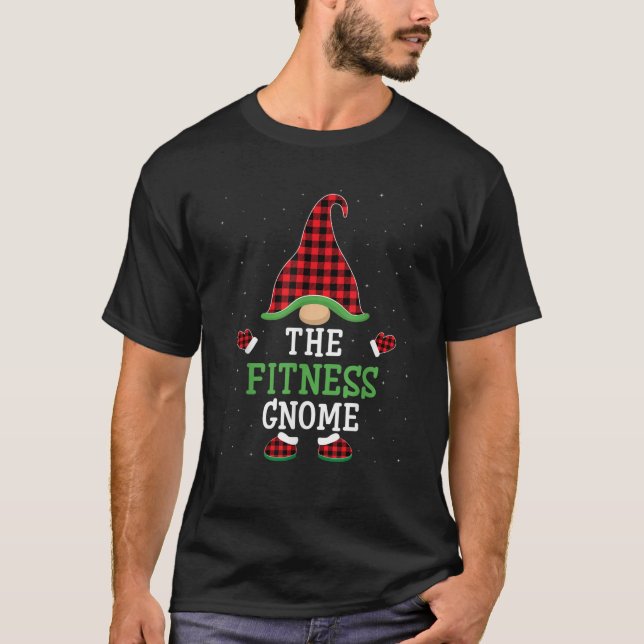 The Fitness Gnome Funny Group Matching Christmas P T-Shirt (Front)