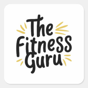 The fitness Guru Square Sticker
