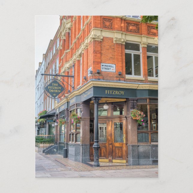 The Fitzroy Tavern, Fitzrovia, London UK Postcard (Front)