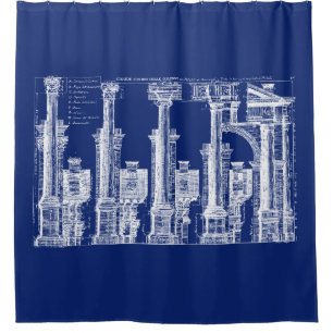 The Five Classes of Architecture, 1725 Shower Curtain