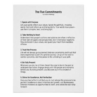 The Five Commitments Poster