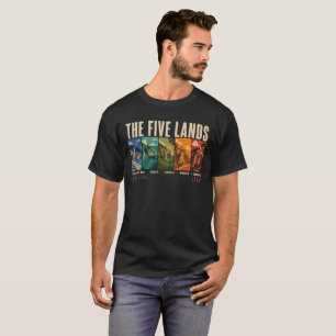 The Five Lands Cinque Terre Italy Illustration T-Shirt