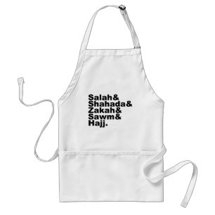 The Five Pillars of Islam   Muslim Prayer Faith Standard Apron