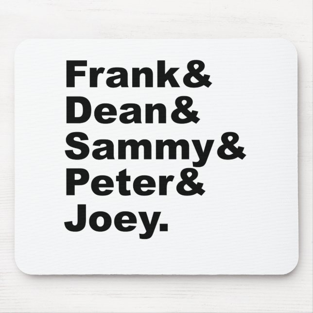 The Five Rats | Frank Dean Sammy Joey & Peter Mouse Mat (Front)
