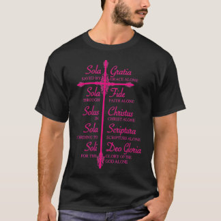 The Five Solas   Cute Christian Movement  Gift T-Shirt