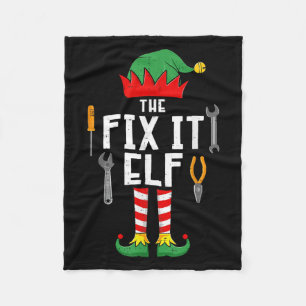 The Fix It Elf Christmas Family Matching Xmas Grou Fleece Blanket