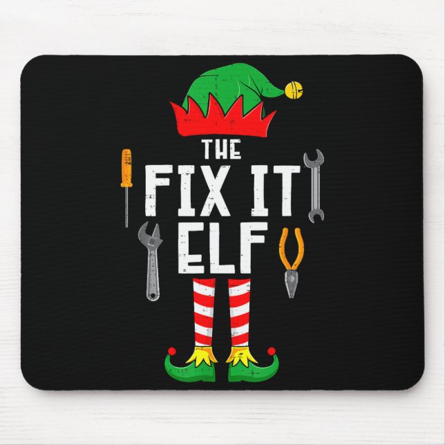 The Fix It Elf Christmas Family Matching Xmas Grou Mouse Mat (Front)