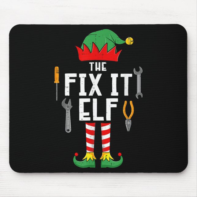 The Fix It Elf Christmas Family Matching Xmas Grou Mouse Mat (Front)