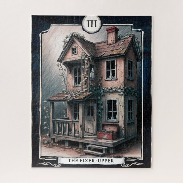 The Fixer-Upper – Unfinished Biz Inside Tarot Jigsaw Puzzle (Vertical)