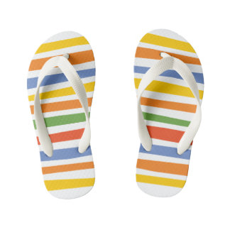 The Fixies | Multicolored Striped Kid's Flip Flops