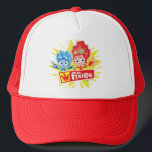 The Fixies | Nolik and Fire Trucker Hat<br><div class="desc">This colourful design features pictures of best friends Nolik and Fire from the animated series’ theme song together with Fixies logo in red.</div>