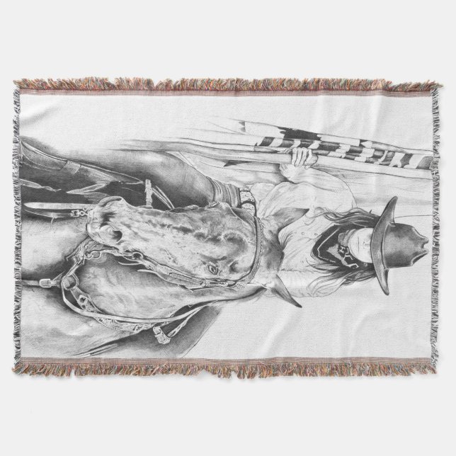 The Flag Carrier Throw Blanket (Front)