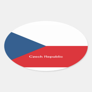 The Flag Czech Republic Oval Sticker