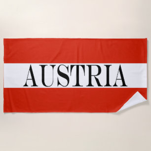 The flag of Austria Beach Towel
