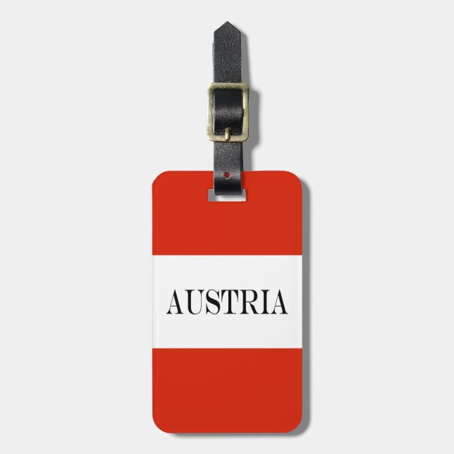 The flag of Austria Luggage Tag (Front Vertical)