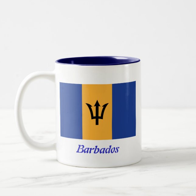 The Flag of Barbados Coffee Mug (Left)