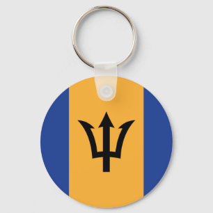 The Flag of Barbados Key Ring