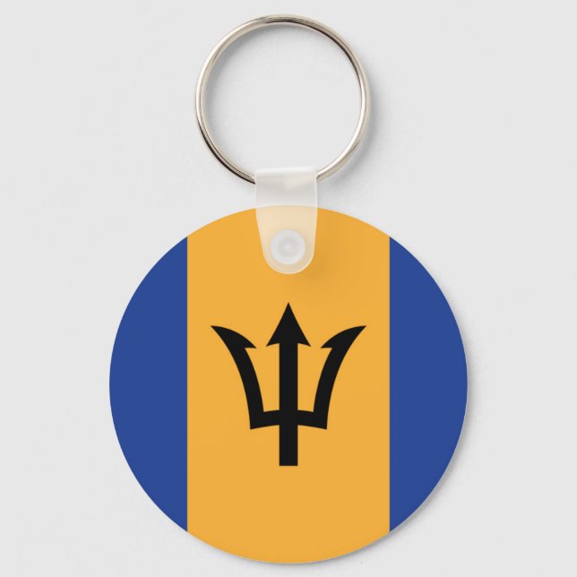 The Flag of Barbados Key Ring (Front)