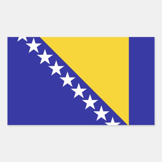 The flag of Bosnia and Herzegovina Rectangular Sticker (Front)