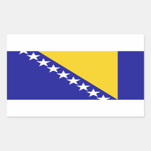 The flag of Bosnia and Herzegovina Rectangular Sticker