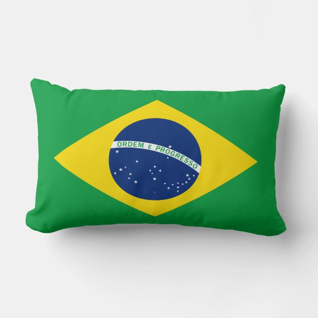 The Flag of Brazil Lumbar Cushion (Front)