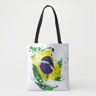 the flag of Brazil Tote Bag