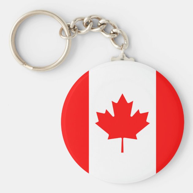Maple Leaf Union Jack & Canada Flag Large Keyring & Bag Tag Great Britain 