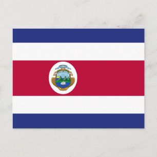 The Flag of Costa Rican Postcard