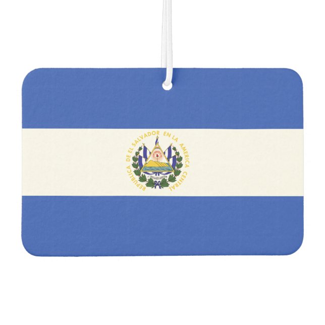 The Flag of El Salvador Car Air Freshener (Front)