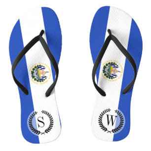 The Flag of El Salvador Flip Flops