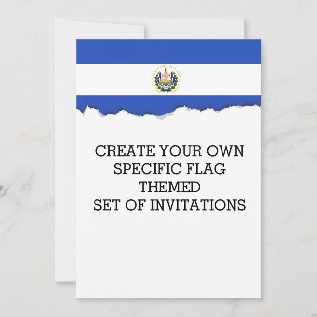 The Flag of El Salvador Invitation (Front)