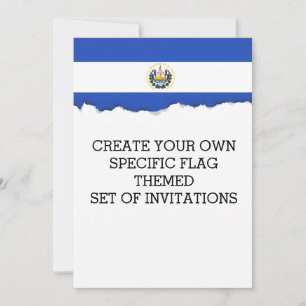 The Flag of El Salvador Invitation