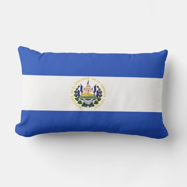 The Flag of El Salvador Lumbar Cushion (Front)