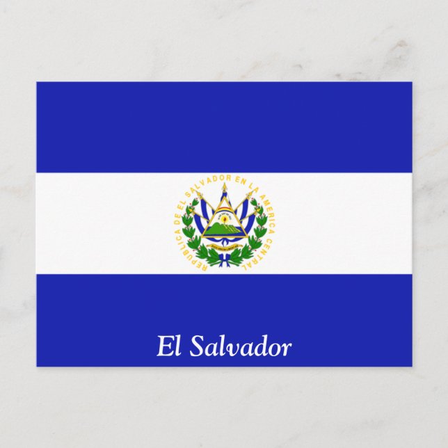 The Flag of El Salvador. Postcard (Front)
