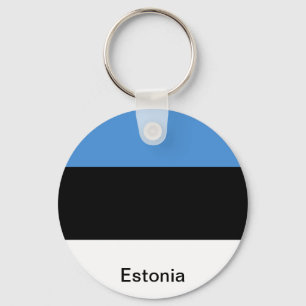 The Flag of Estonia Key Ring