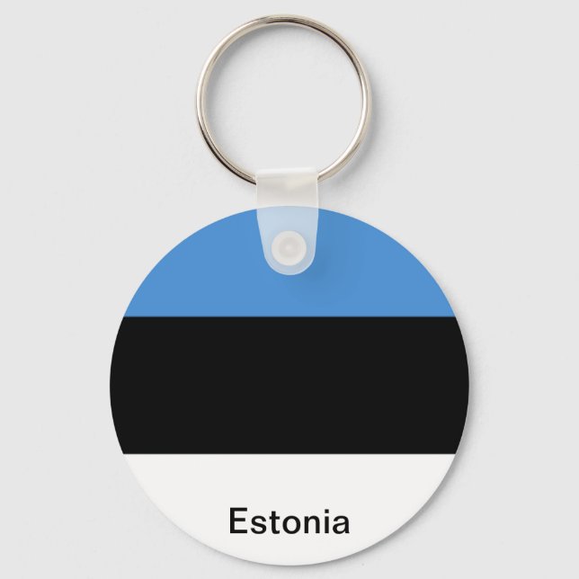 The Flag of Estonia Key Ring (Front)