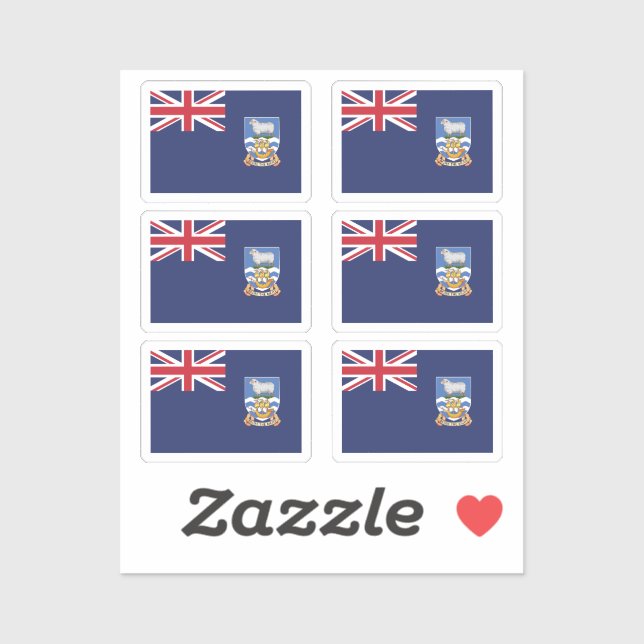 The flag of Falkland Islands Collection pack of 6 (Sheet)