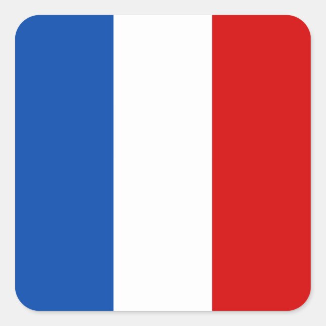The Flag of France Square Sticker (Front)