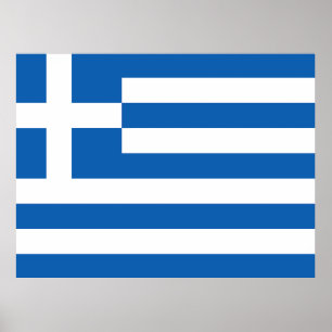 The flag of Greece Poster