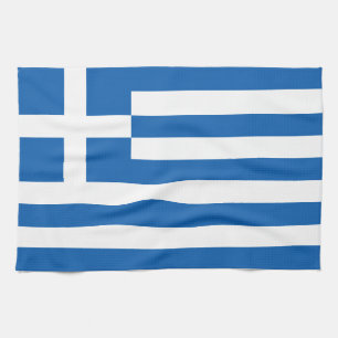 The Flag of Greece Tea Towel