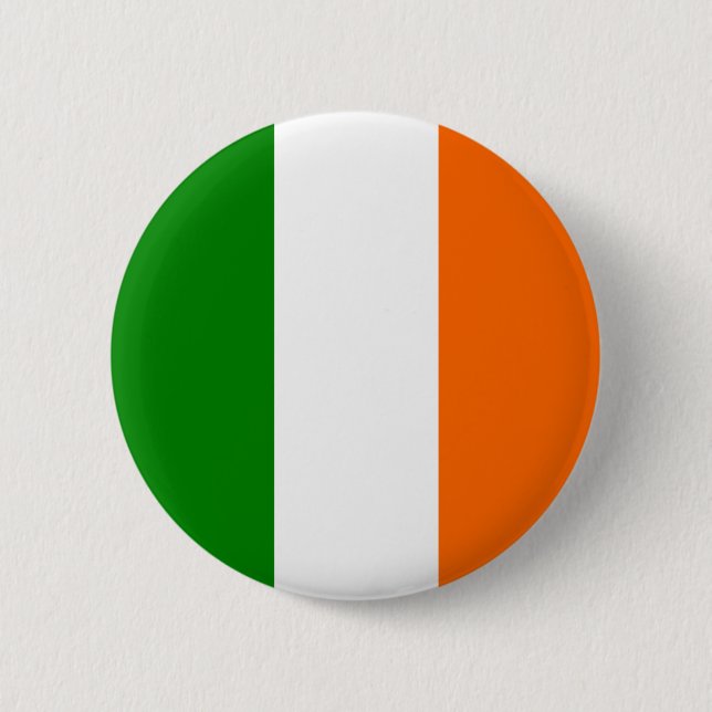 The Flag of Ireland 6 Cm Round Badge (Front)