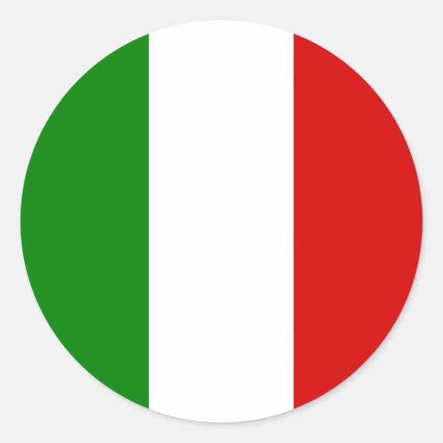 The Flag of Italy Classic Round Sticker (Front)