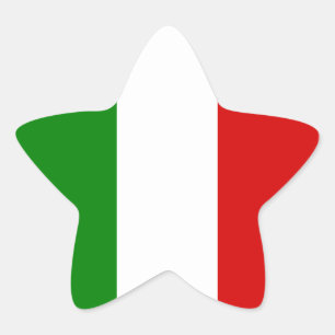 The Flag of Italy Star Sticker