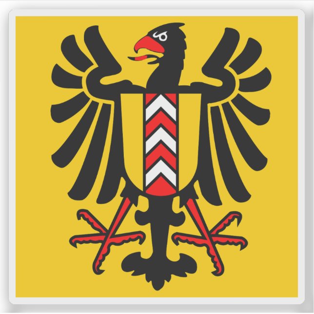 The flag of Neuchâtel (Neuchatel), Switzerland (Front)
